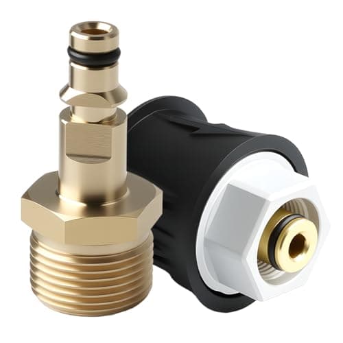 Image of High Pressure Washer Connector Adapter for Karcher K2 K3 K4 K5 K6 K7 Series, M22 14mm Brass Quick-Connect Hose Pipe for Pressure Washer Gun and Hose Convert Tool