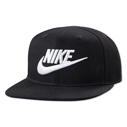 Image of NIKE Unisex Kids Flat Brim Hat Baseball Cap, Black