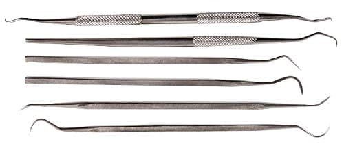 Image of Duratool 6-Piece Dual Ended Stainless Steel Pick Set – Scriber & Probe Tool Kit