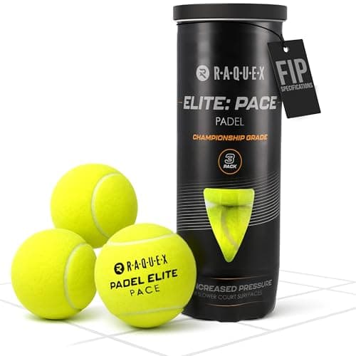 Image of Raquex Elite Padel Balls – 3, 6, 9 or 120 Balls - Two Pressure/Speed Options - For All Court Surfaces - FIP Approved (Elite Pace)