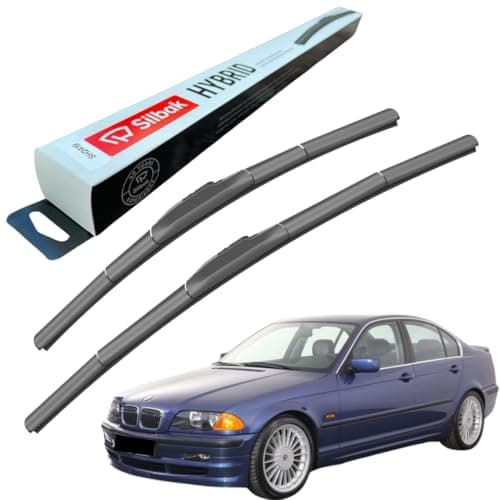 Image of Silbak Windscreen Wipers, fits for ALPINA B3 (1999-2006) Front Wiper Blades, 600mm/480mm