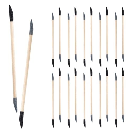 Image of Sanding Sticks Double End 150/280 Grit - 20 PCS Fine Detailing Tools for Tight Spaces, Plastic Models & Wood Hobby | 5.4 x 0.2 Inch Matchsticks Design | Ideal for Detail Work, Nail Art, Pottery