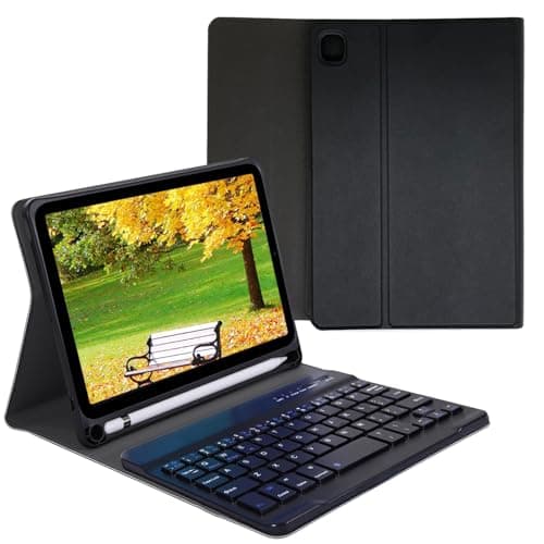 Image of leleyo Keyboard Case for iPad mini 5/4/3/2 7.9 inch Smart Cover with Keyboard Magnetic Removable Wireless Bluetooth QWERTY for iPad mini2/3/4/5,Black
