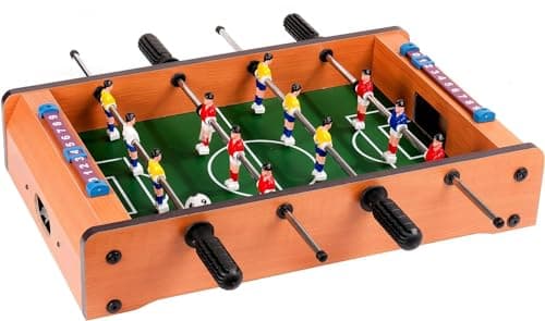 Image of Unibos | Mini Table Top Foosball Game | 41cm x 23cm | Six-A-Side Football Table Game For Kids & Adults | Indoor & Outdoor Entertainment, Bars, Parties | Football Gift