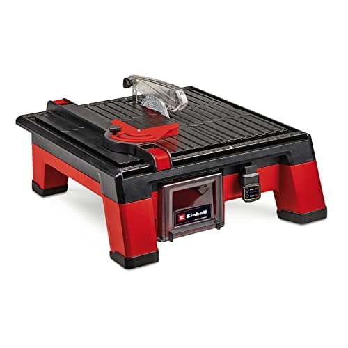 Image of Einhell Cordless Tile Cutter 18V Power X-Change, Battery Powered Tile Saw, Wet Tile Cutter, 3800 RPM, 115mm Cutting Disc, 45° Mitre Cut, Without Battery TE-TC 18/115 Li Solo