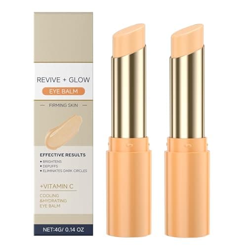 Image of Revive and Glow Vitamin C Eye Balm, Vitamin C Eye Cream Stick, Portable Hydrating EyeCream, Anti Aging eye cream, eye Care Stick, Under eye cream for Dark Circles and Puffy Eyes (2PCS, 4g)
