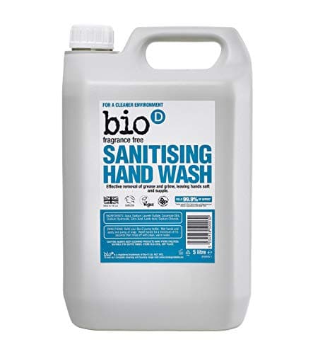 Image of Bio-d Fragrance Free Sanitising Hand Wash - Vegan and Eco Friendly (1 x 5 Litre)