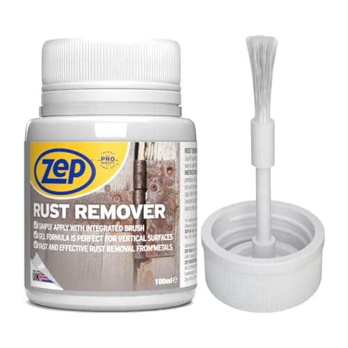 Image of Zep Rust Remover Gel 100ml Non-Drip Formula Fast Acting Gel with Integrated Brush Eliminates Stubborn Rust on All Metal Surfaces, For Interior & Exterior Use