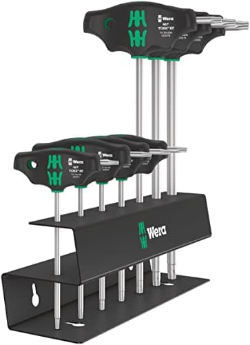 Image of Wera 05023456001 467/7 Torx HF Set 2, Cross Handle Torx Screwdriver Set with Holding Function, 7 Pieces, Black