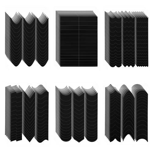 Image of 2350Pcs French Tip Nail Stickers,French Manicure Strips Frenchs Tip Guide Stencils for Nail Art Self Adhesive Black Tips Stickers for Women DIY Nails Stencil Tools(60 Sheets 6 Different Designs)