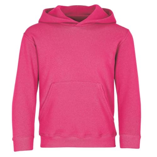 Image of Fruit of the Loom Childrens Unisex Hooded Sweatshirt/Hoodie (12-13) (Fuchsia)