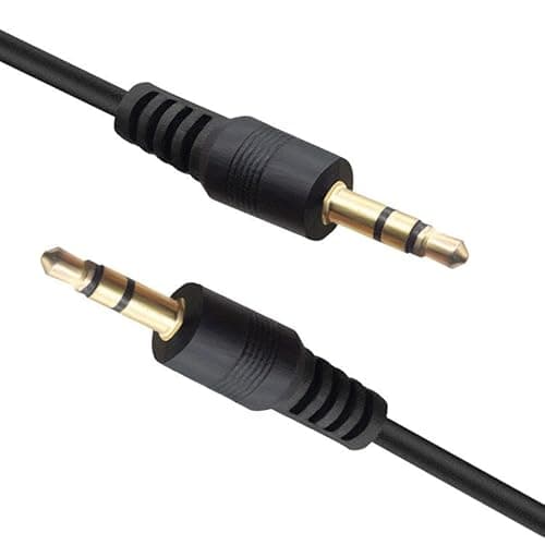 Image of Aux Cable 3.5mm –3.3ft/1M- Nylon Braided Aux Lead for Car, Headphone, iPhone, iPad, iPod, Samsung, MP3 Player, Smartphone, Echo Dot, Tablet, Home Stereos, Laptop and More Black Colour