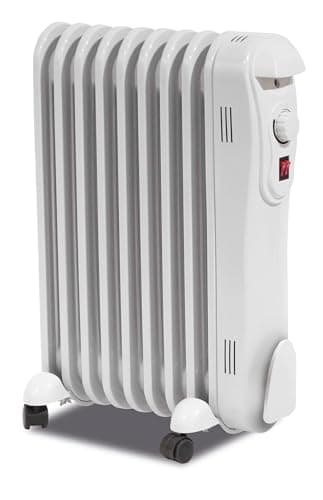 Image of Prem-I-Air 2000W (2KW) Oil-Filled Radiator – 9-Fin Energy-Efficient Free-Standing Electric Heater with 3 Heat Settings, Adjustable Thermostat, and Overheat Safety Protection