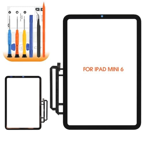 Image of AGCUT for iPad Mini 6 2021 Replacement Screen for iPad Mini6 6th Generation 2021 A2568 8.3 inch Digitizer Touch Screen Glass Panel with Repair Kit (Black, Not Include LCD)