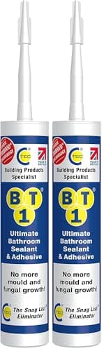 Image of C-Tec BT1 White TRIBRID Ultimate Bathroom Sealant & Adhesive - 290ml (Pack of 2)