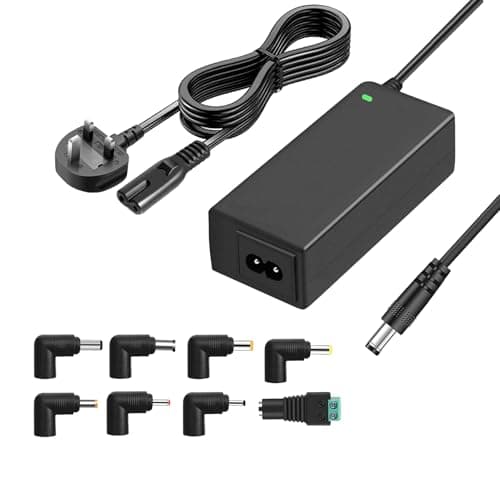 Image of 12V 5A Power Supply Adapter, AC 100-240V to 12Volt 5A 4.17A 4A 3.5A 3A PSU, for DC IN 12V LCD Monitor, LED Strip Light, Camera Security System, Peloton Bike Trafo with DC Plug Tips.