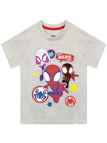 Image of Marvel Boys T-Shirt Spiderman Grey 4-5 Years