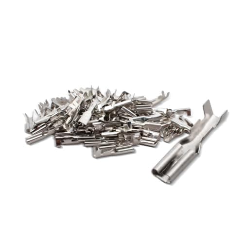 Image of Innfeeltech 100 Pcs Non-Insulated Tin Plated Spade Crimp Terminals, Connector Width 2.8mm for Cable 0.5mm² to 1mm², Female