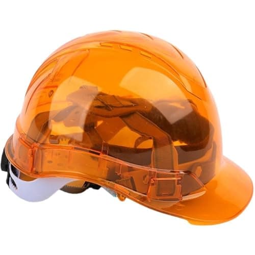 Image of Vobumix Transparent Industrial Hard Caps, Safety Work Helmet Construction Climbing Steeplejack Worker Protective Helmet Outdoor Workplace Safety Cap