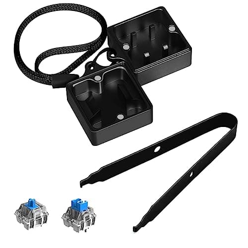 Image of LexonElec Switch Opener Kit with Switch Puller Aluminum Keyboard Switch Opener for Cherry MX Gateron Kailh Box Outemu Akko Panda Switch, Switch Opener for Mechanical Keyboard with Metal Magnet - Black