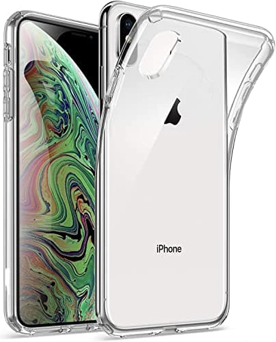 Image of MAXIMUM RANGE E-SELLERS Crystal Clear Case Designed for iPhone XS MAX, [Crystal Clear Anti-Scratch] Thin Slim Soft TPU Silicone Shockproof Phone Cover Case for iPhone XS MAX - Full Clear