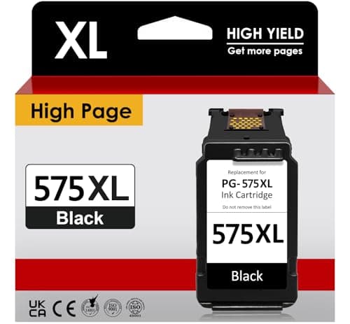 Image of PIXELMY Ink Cartridge 575 XL Replacement for Original Canon 575 XL Ink Cartridge, High Yeild PG 575XL Black Ink Cartridges for Canon Pixma TR4750i TR4751i TR4755i TR4756i TS3550i TS3750i TS3551i