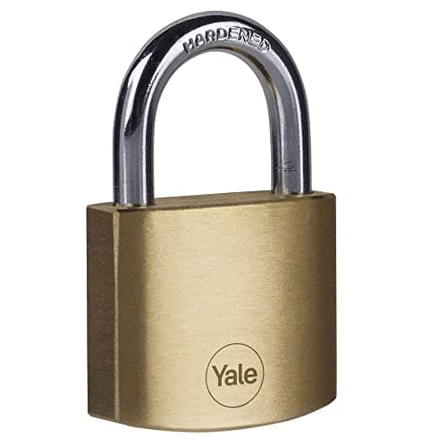 Image of Yale - Y110B/40/122/1 Standard Security 40mm Brass Padlock - Open Hardened Steel Shackle - 3 Keys