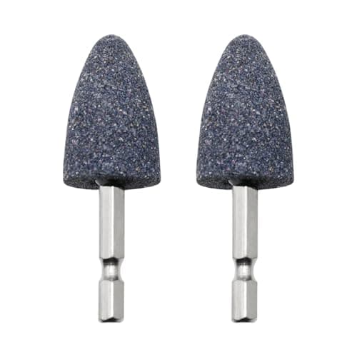 Image of ChainYao 2 Pcs Hex Shank Mounted Grinding Points, Abrasive Stone Wheel Grinding Bits, Universal for Rotary Tools Electric Drills, for Metal Glass Mould Polishing Carving Sharpening