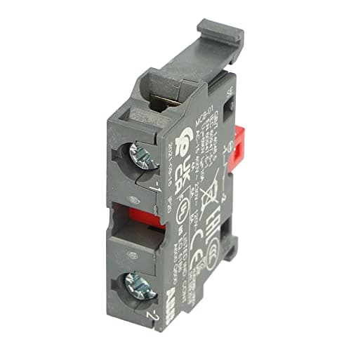 Image of MCB-01 | 1SFA611610R1010 | MCB-01 | ABB MODULAR CONTACT BLOCK, 5A, 24VDC, 1NC CONTACT, FRONT FIXING, 22MM SWITCH STANDARD, SCREW CLAMP