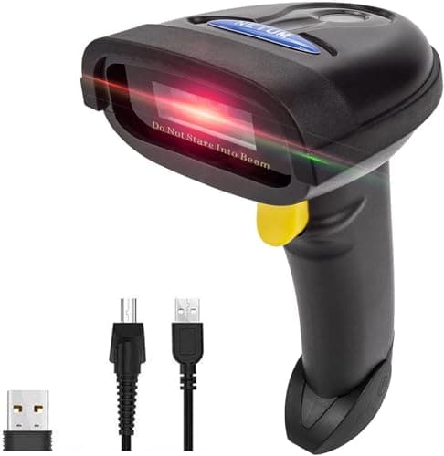 Image of NETUM Bluetooth QR Barcode Scanner Handheld USB Wireless 1D 2D bar Codes Imager for Mobile Payment Computer Screen Scan Support iOS & Android NT-1228BL