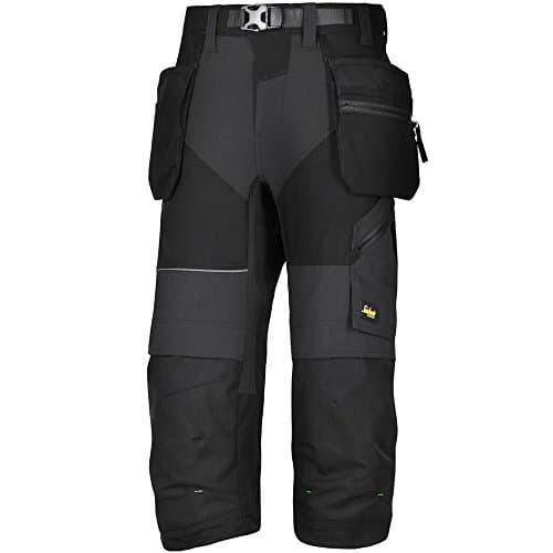 Image of Snickers 69050404048 Size 48 "FlexiWork" Work Pirate Trousers - Black