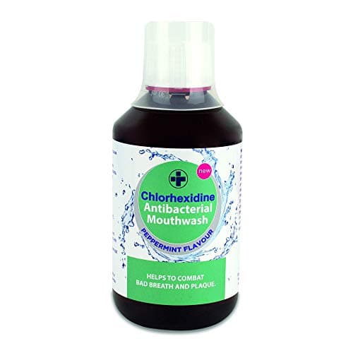 Image of CMS Alcohol Antibacterial Mint Mouthwash - 300ml Peppermint Mouth Wash for Bad Breath, Gum Disease, Bleeding, Fights Plaque - Daily Cool Fresh Oral Care
