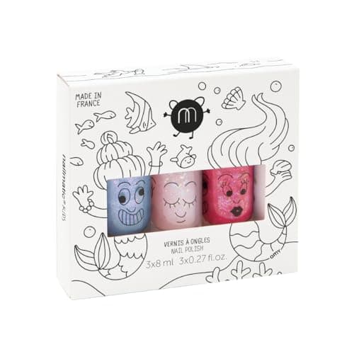 Image of nailmatic KIDs Water-based Nail Polish 3 Pack Set, Mermaid, NK-MERMAID3
