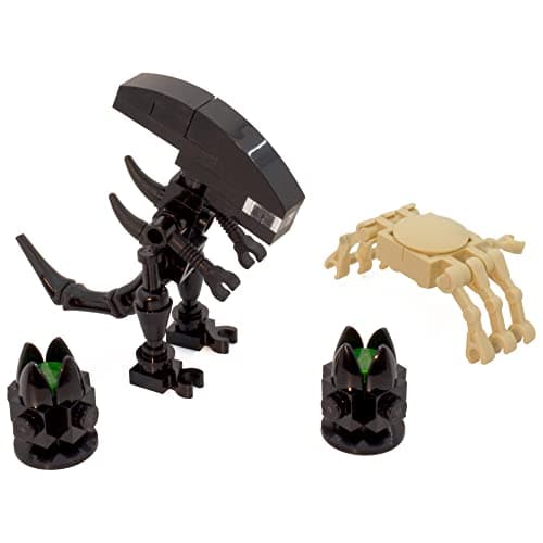 Image of Alien Xenomorph & Facehugger | Made with Genuine LEGO parts | Instructions Included