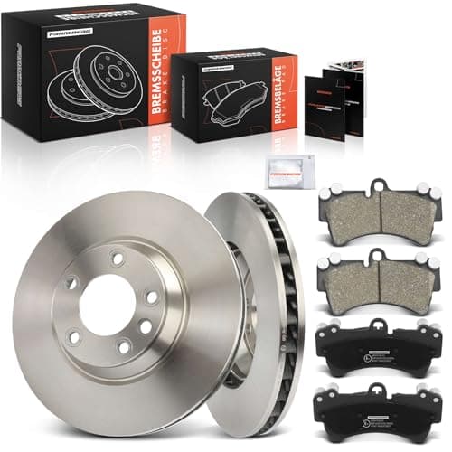 Image of Frankberg Brake Kit incl. 2x Brake Disc + 4x Brake Pad Front Compatible with T.o.u.a.r.e.g 7L6 7L7 7LA Q7 4LB Replace# 7L0698151A
