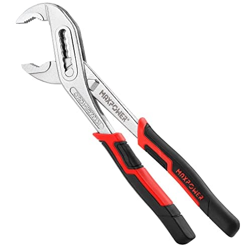 Image of Water Pump Pliers 250mm(10"), MAXPOWER Slip Joint Pliers Tongue-and-Groove Pliers Multigrip Groove Joint Plumbing Clamp for Tightening & Loosening Nuts, Bolts, Pipe