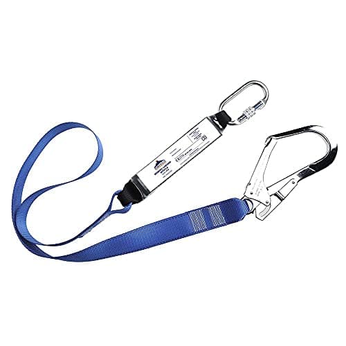 Image of Portwest Single Webbing Lanyard With Shock Absorber, Size: One Size, Colour: Royal Blue, FP50RBR