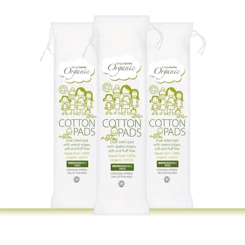 Image of Simply Gentle Organic Cotton - Pack of 100 Pads (Pack of 3)