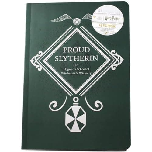 Image of Harry Potter Half Moon Bay A5 Soft Notebook - Proud Slytherin - Slytherin Merchandise - Journal Notebook A5 Merch