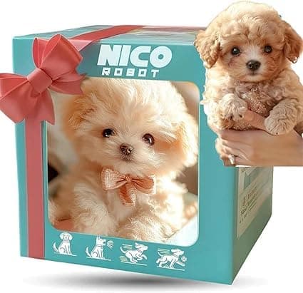 Image of 2026 New Upgrade Robot Dog - My Realistic Robot Puppy,Realistic Puppy,Interactive Plush Robots Dogs for Adults,Walking,Barking,Tail Wagging (White-B)
