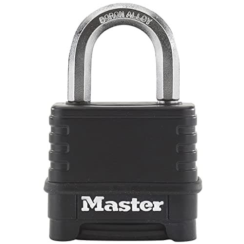 Image of MASTER LOCK Heavy Duty Combination Padlock, Security Level 9/10, Large Ergonomic Dials, Body Bumper, Outdoor, Weatherproof, Standard Shackle