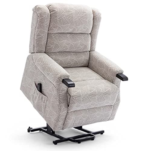 Image of More4Homes ASHFIELD DUAL MOTOR ELECTRIC RISE RECLINER FABRIC ARMCHAIR LIFT ASSIST MOBILITY RISER CHAIR - HEAVY DUTY WEIGHT UP TO 25 STONE
