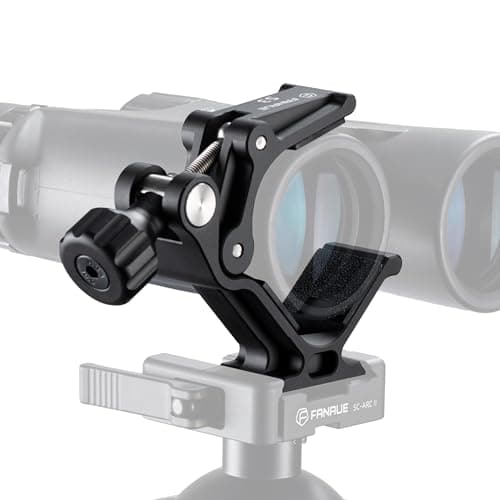 Image of FANAUE Binocular Tripod Mount Adapter with 1/4" & 3/8" Screw and ARCA Quick Release Binocular Tripod Mount, Compatible with Vortex Zeiss Nikon Swarovski Leica Leupold Bushnell Binoculars.