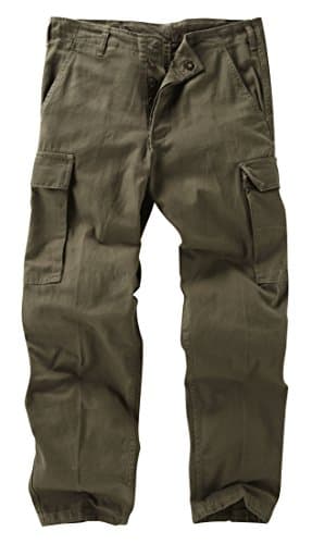 Image of German Moleskin Trousers - Olive/Grey (38)