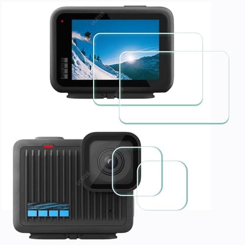 Image of ULBTER Screen Protector for GoPro Hero 4K Camera + lens protector [2+2 Pack], 9H Hardness Tempered Glass,Anti-Scrach Anti-Bubble