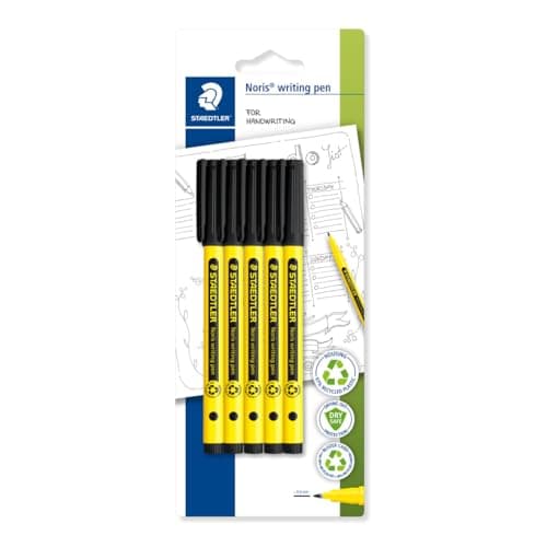 Image of STAEDTLER Noris - Handwriting Pen - Black - Pack of 5, 307-9 BK5