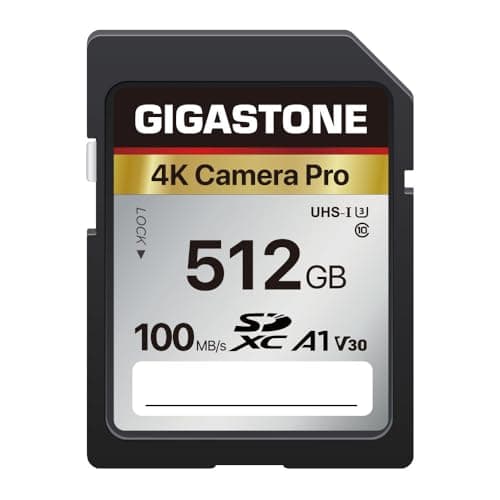 Image of Gigastone 512GB SDXC Memory Card 4K Pro Series Camera Transfer Speed Up to 100MB/s Compatible with Canon Nikon Sony Camcorder, A1 V30 UHS-I Class 10 for 4K UHD Video