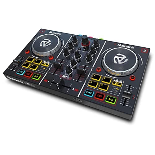 Image of Numark Party Mix - Complete DJ Controller Set for Serato DJ with 2 Decks, Party Lights, Headphone Output, Performance Pads and Crossfader / Mixer