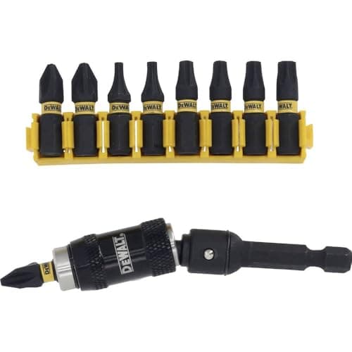 Image of Dewalt Extreme Impact Torsion Bit Set with abknickbarem Bit Holder, Set of 10, DT70578T