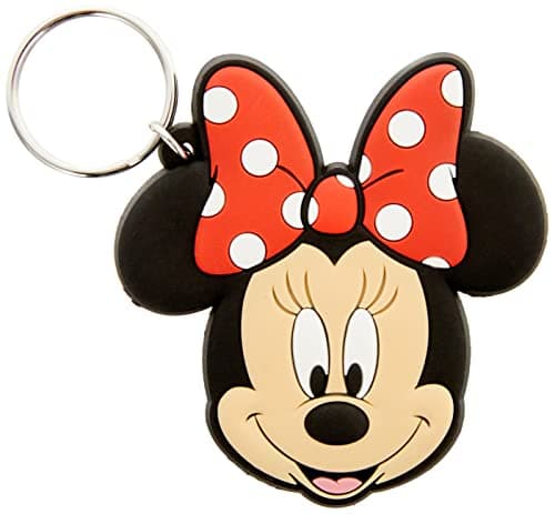 Image of Disney, RK38321C, Minnie Mouse - Head Rubber Keychain, Multi-Color, 4.5 x 6cm